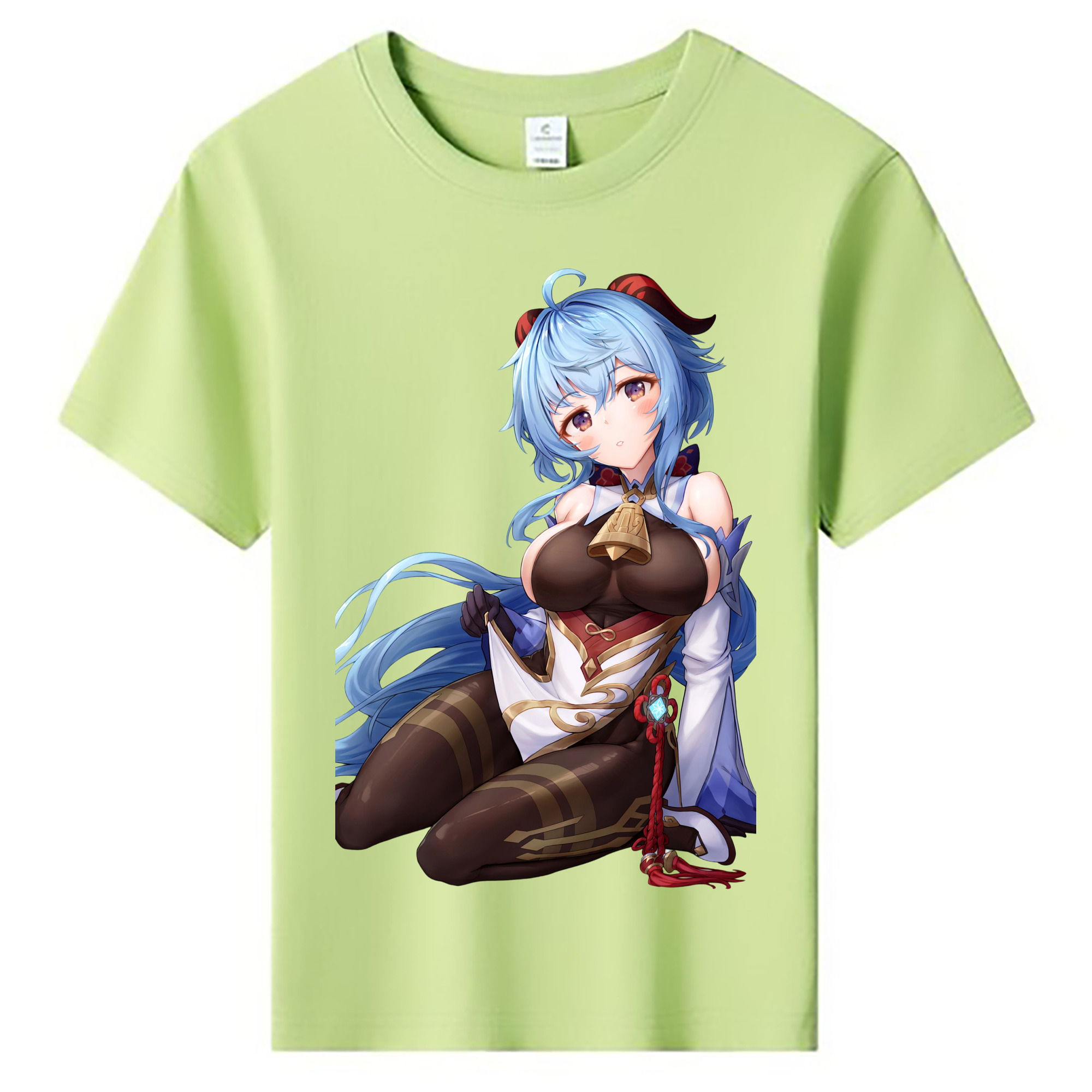 げんし神 甘雨 かんう genshin Ganyu 綿100％キッズTシャツ（フロントプリント）